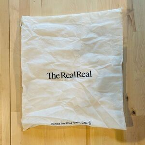 The RealReal Large White Drawstring Dust Bag | Eco-Friendly Storage
